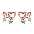 Eternal Love Classic S925 Sterling Silver Heart Stone Earrings Timeless Elegance with Zircon for Women's Anniversary and Party