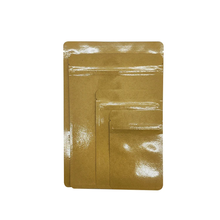 Stock Available Custom Food Packaging Paper Bag with Logo Aluminum Foil Zip Lock Bag for Small Businesses