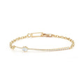 Laodun Latest Fashion INS S925 Bracelet Creative Personalized Design CZ Diamond Sterling Silver Chain Bracelet Vermeil