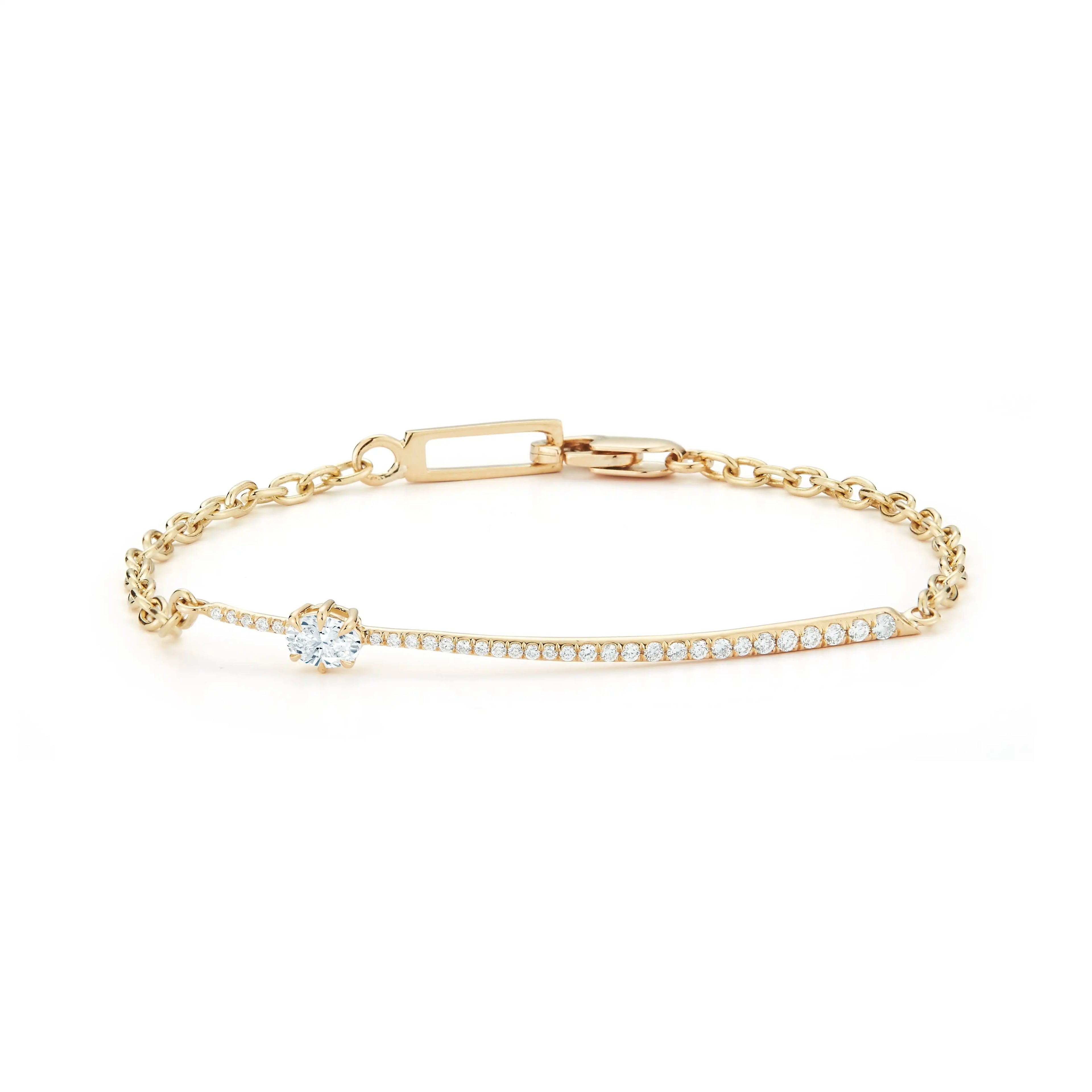 Laodun Latest Fashion INS S925 Bracelet Creative Personalized Design CZ Diamond Sterling Silver Chain Bracelet Vermeil