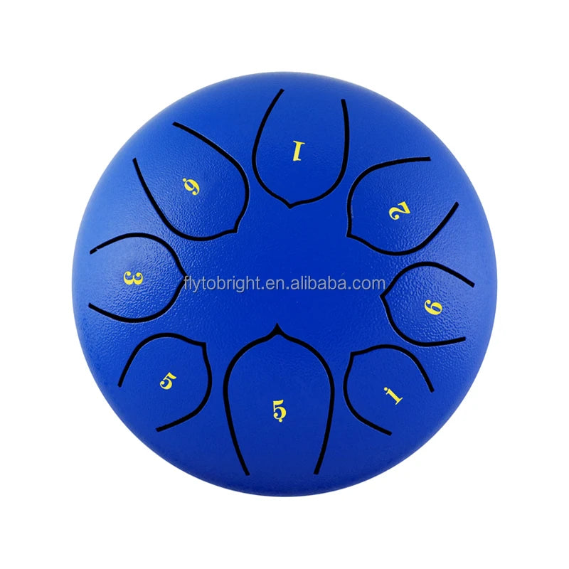 High Quality 6 Inch Hand Drum with Bag and Kit Factory Offer Wholesale Steel Tongue Rain Drum Manufacture 8Note MegaBDM