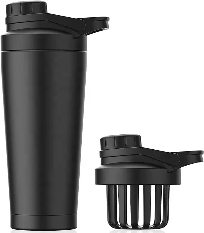 Shaker Bottle Gym Custom Logo Stainless Steel Blender Vacuum Flask Drinking 750ml Shaker Bottle Gym Metal Sport Protein Bottles