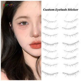 Custom 3D Creative Disposable Lower Eyelash Tattoo Sticker Waterproof Paper for Face Application Web Red Same Design