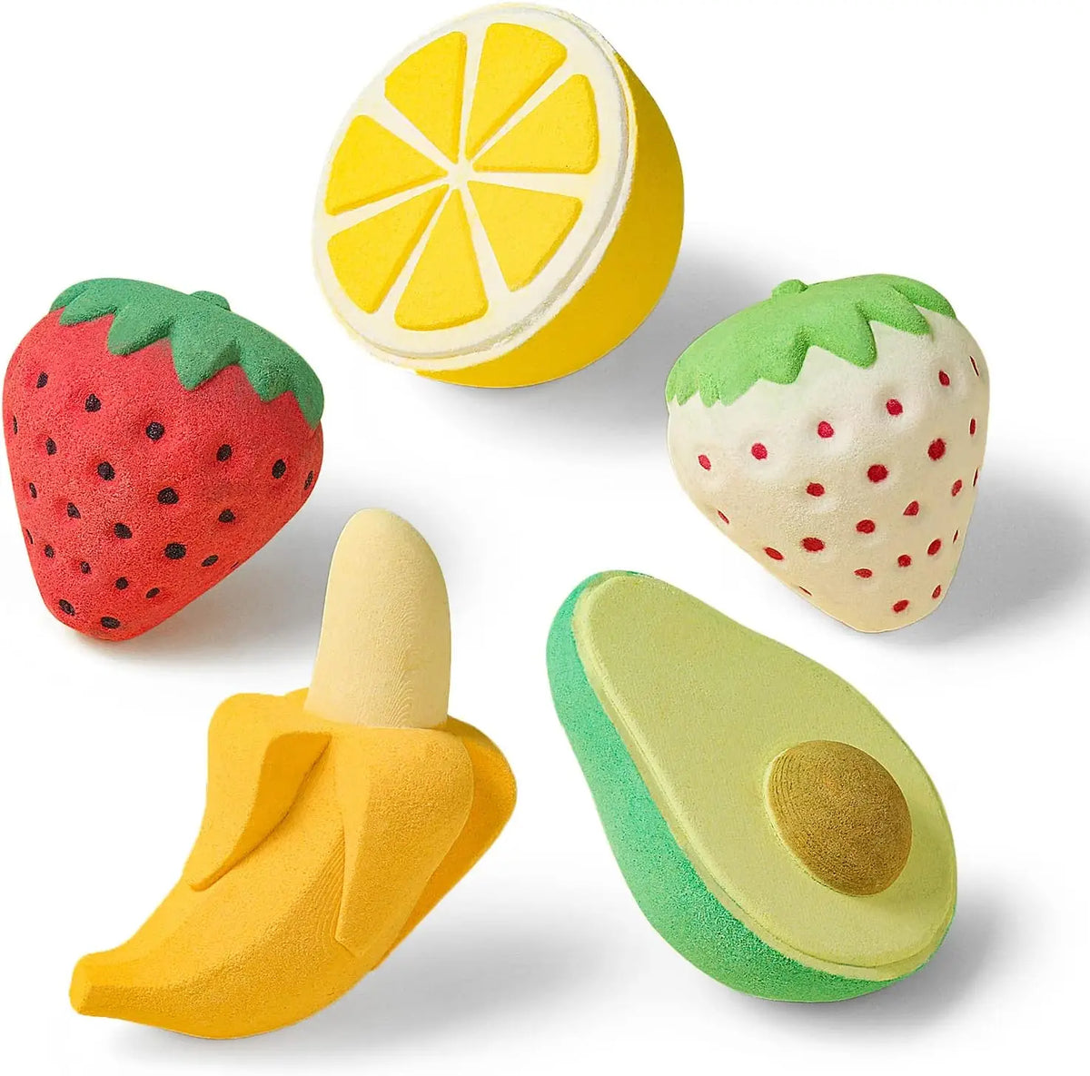 Private Label Natural Fruit Shaped Bath Bombs Essential Oil Handmade Kids Bubble Bath Fizzies