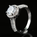 Hot Sale Light Luxury Zircon Latest Silver Set Women Diamond Engagement Design Ring Fine Jewelry