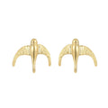 Wholesale 925 Sterling Silver 18K Gold Bird Stud Earrings for Women Trendy Hoop Design for Wedding Party Gifts