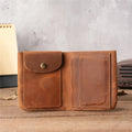 Wholesale Wallet Men Leather Slim Handmade Card Holder Vertical Distressed Crazy Horse Leather Purse
