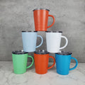 Hot-Selling 8oz 304 Stainless Steel Double-Wall Coffee Tumbler Modern Design Handle Lid 300ml Capacity Stocked Packed Cartons