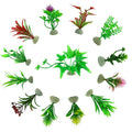 SIROKA 10 Pcs Green Aquarium Plants Plastic Plant Decoration Simulate Bamboo Grass Artificial Aquatic Plant