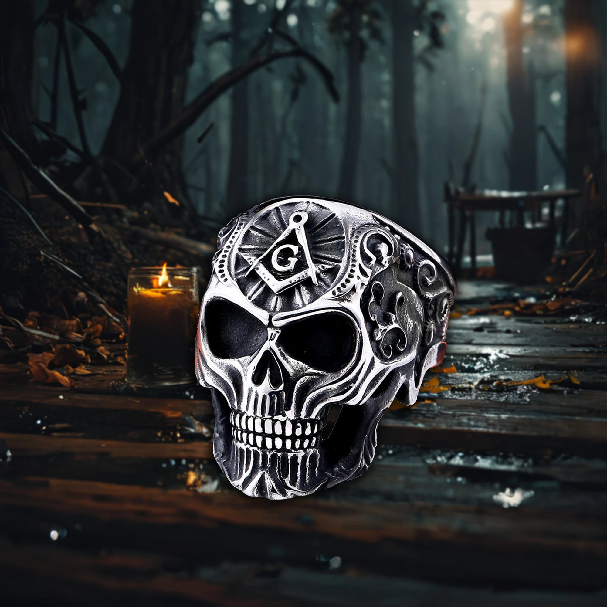 Men's Retro Punk Skull Series Ring in 316L Stainless Steel for Original Style Personalities Jewelry for Engagement & Party
