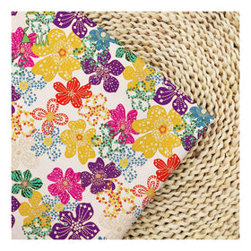 Low MOQ Floral & Knot Pattern Printed 100% Cotton Fabric Lightweight Stain Resistant for UAE Girls & Boys Patchwork Garments