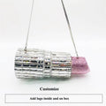 LEB1478 Lip Stick Rhinestone Crystal Purses Evening Lipstick Purse Handbag Luxury Wedding Diamond Clutch Bags