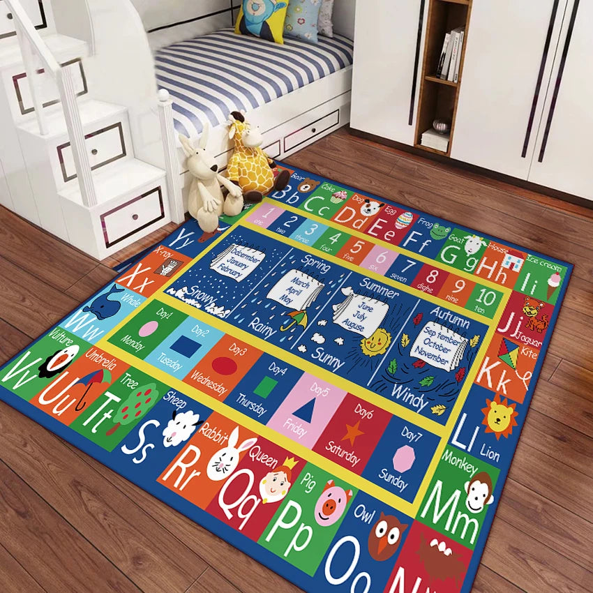 Drop Shipping Joyful Kid Children Carpet Floor Mats Educational Home Kids Game Rug