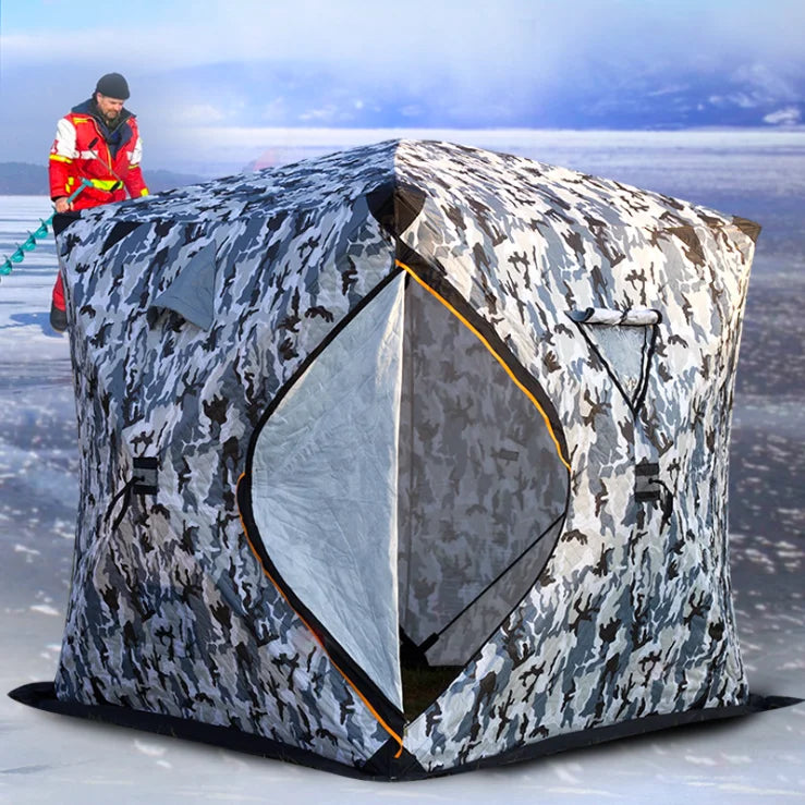 Custom 2-Person Insulated Eskimo Ice Fishing Tent Durable Winter Waterproof Portable Folding Automatic for Outdoor
