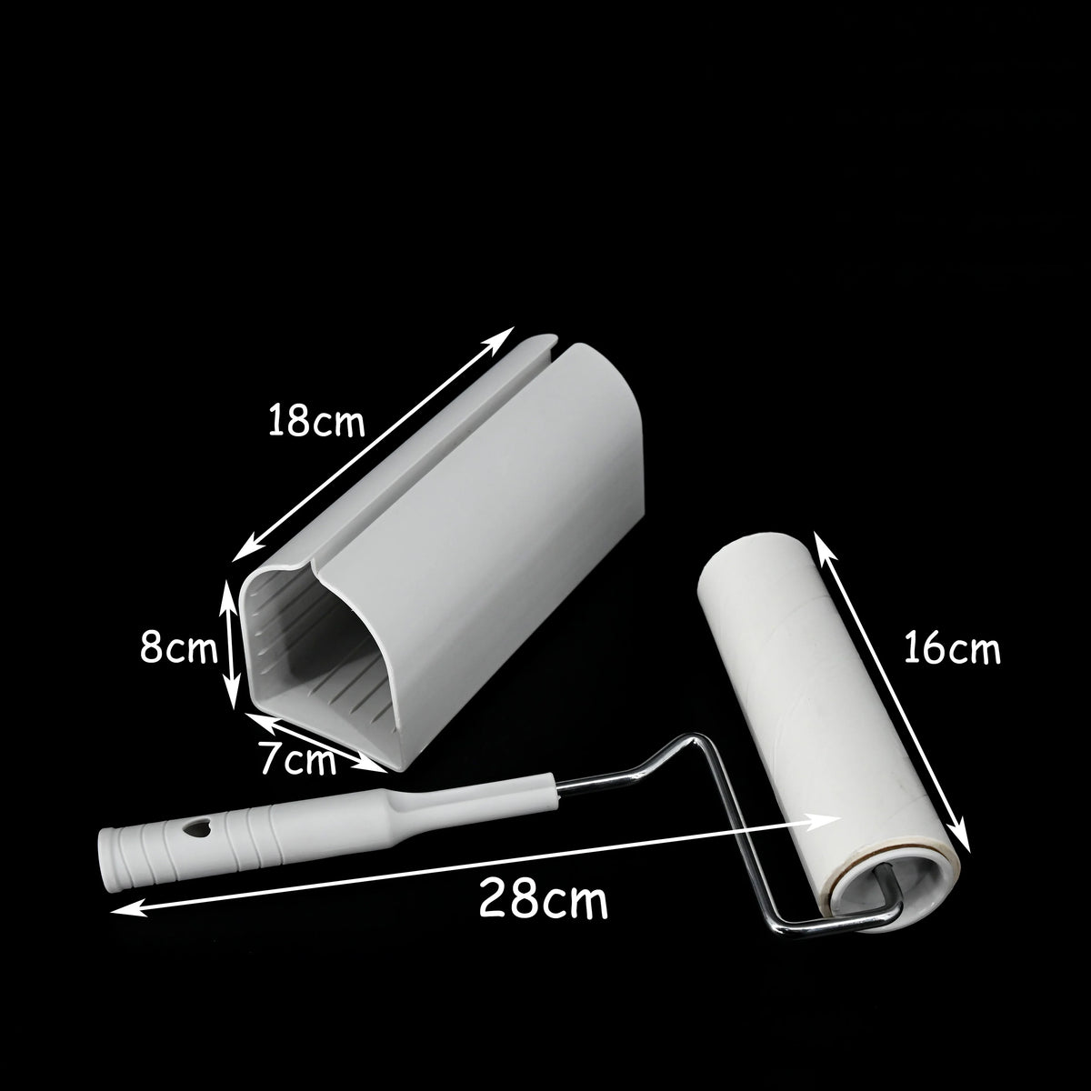 Manual Plastic Sticky Lint Rollers with Detachable Tear Type Pet Hair Dust Remover for Sofa Clothes Bed Featuring Stand Base