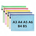 Storage Bag A3 A4 A5 A6 B4 B5 Stationery Storage Mesh Zipper Pouch Document Bag Zip File Folder Storage Bag