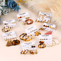 Fashion 6 Pair/Sets Pearl Stud Earring Set Women Bohemian Earrings New Tassel Acrylic Earrings Set