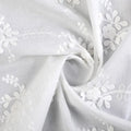 Wholesale 100% Organic Cotton Plain Embroidery Fabric Luxury 3D Satin Soft Breathable Wedding Dresses Bags Knitted Girls