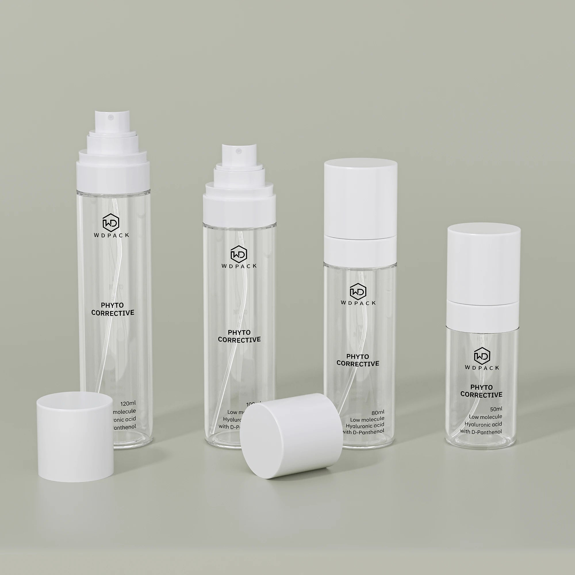 Cosmetic Pump Bottle 50ml 80ml 100ml Packaging Spray Bottle PET Black Plastic Spray Bottle