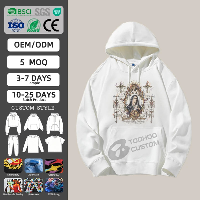 Wholesale New Autumn Acid Wash City Street Boy Hoodie Custom Logo Man Black DGT Zip up Hoodie 400 Gsm Hoodie 100% Cotton