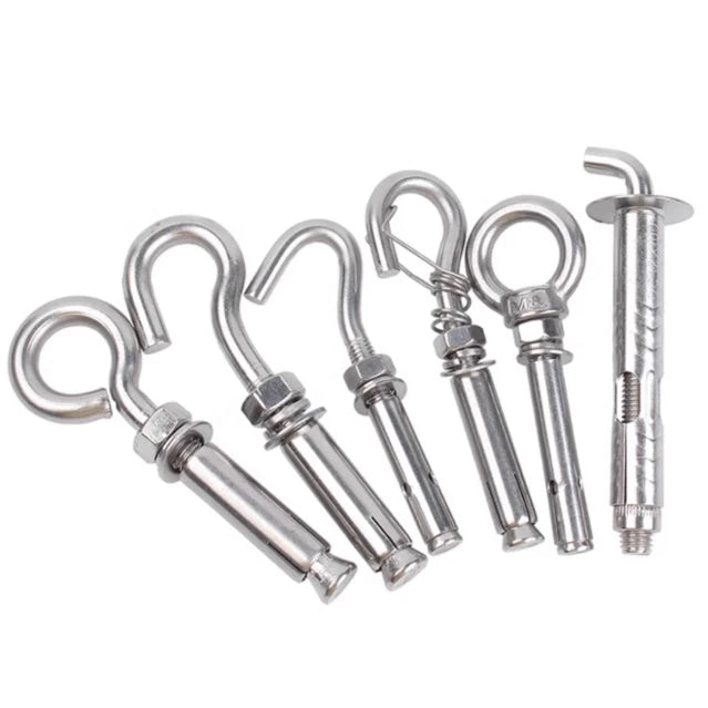 Expansion Shield Concrete Eye Anchor 304 Stainless Steel Galvanized Finish Swivel Eye Expansion Anchor Bolt M6-M12 Metric Thread