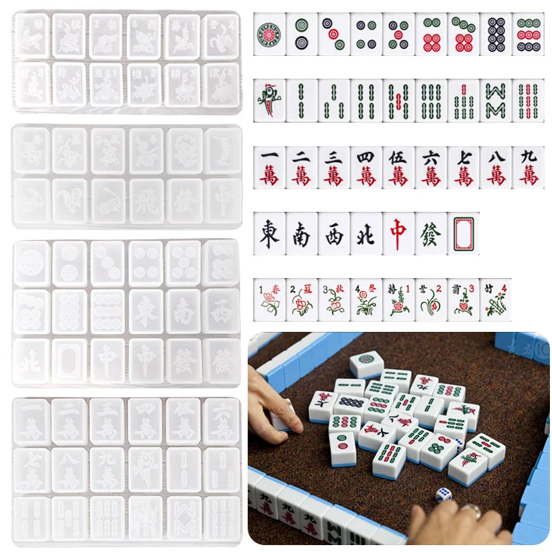 Drop Glue Mahjong Mold North and South Mahjong Silicone Mold Used for DIY Handmade