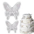 2pcs Butterfly Cookie Plunger Cutters Mould Baking Tools Pastry Slicer