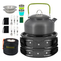 16-Piece Outdoor Compact Cookware Set for Camping Hiking Backpacking Featuring Portable Induction Stove Frying Pans for Travel