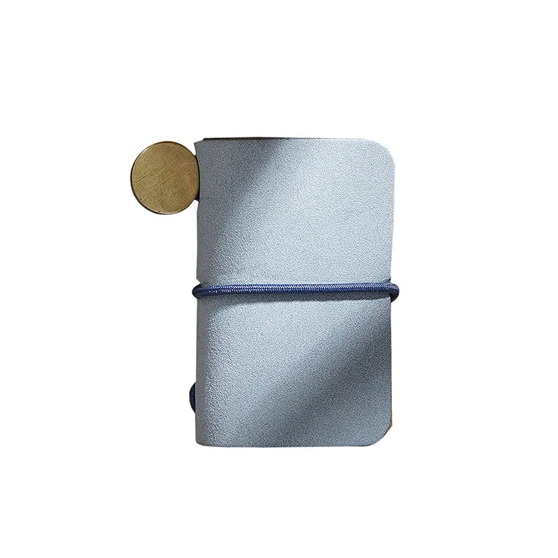 Mini Stationery Gift Selflove Writing Planner Junk Pen Affirmation Kraft Paper Motivational Genuine Leather Notebook with Button