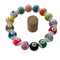 16mm Acrylic Round Billiards Snooker Pool Ball Billiard Bubblegum Number Beads for Jewelry Making Keychains