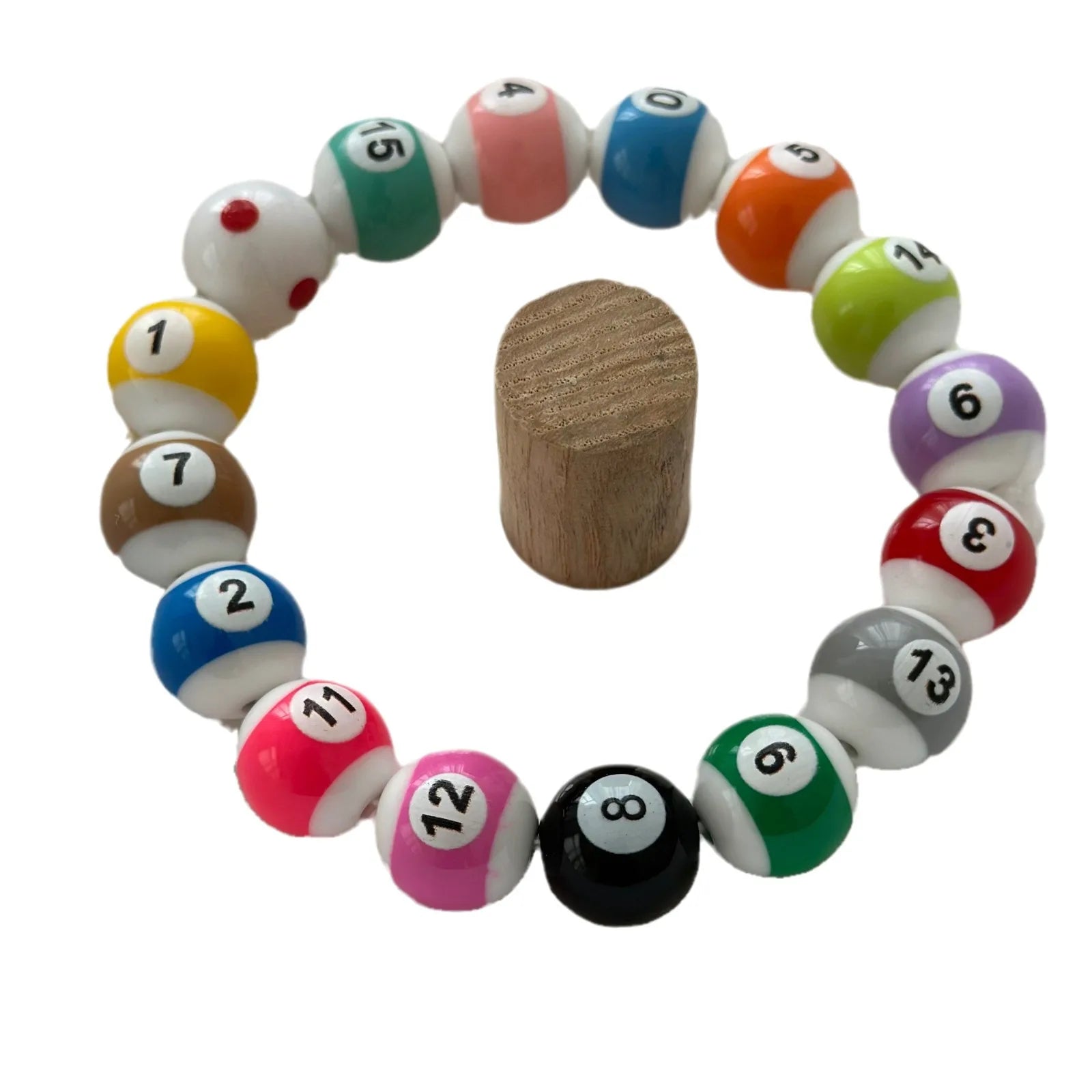 16mm Acrylic Round Billiards Snooker Pool Ball Billiard Bubblegum Number Beads for Jewelry Making Keychains