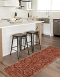 2'x6' Red Velvet Runner Rug Non-Slip Washable Anti-Slide Kitchen Entryway Carpet Soft Machine Made Design for Bedside Holiday