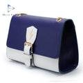 Blu Flut New Genuine Leather Casual Tote Handbag for Women with Cover Closure and Custom Logo