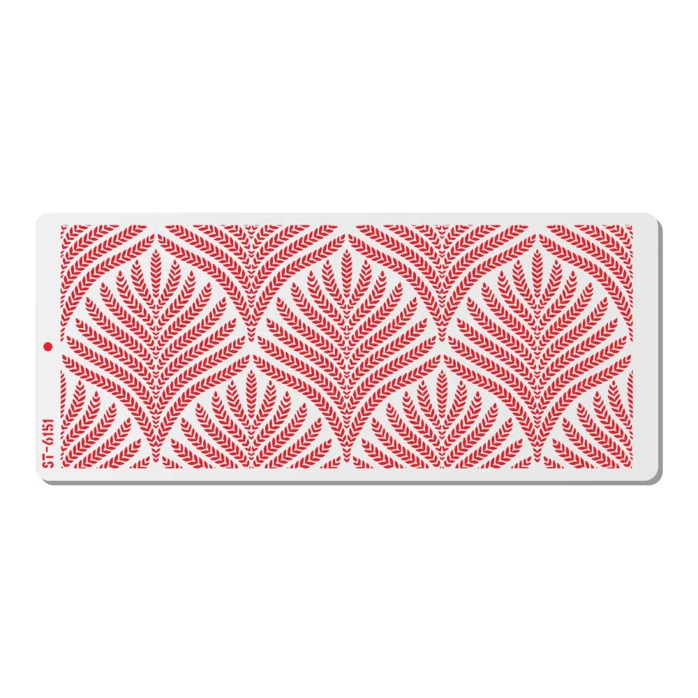 AK Wheat Spike Pattern Cake Stencil Plastic Kant Tart Boder Stencils Template Diy Taking Mold Cake Decorating Tools