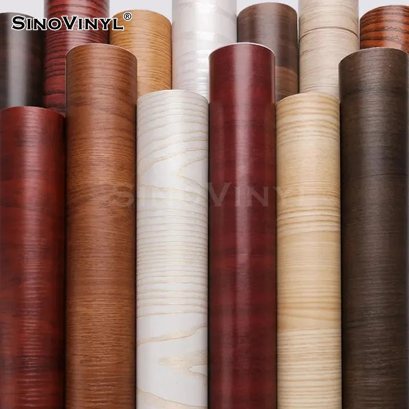 Modern Kitchen Latest Design Matte Wood Grain Color Decorative Pvc Films Foil Film