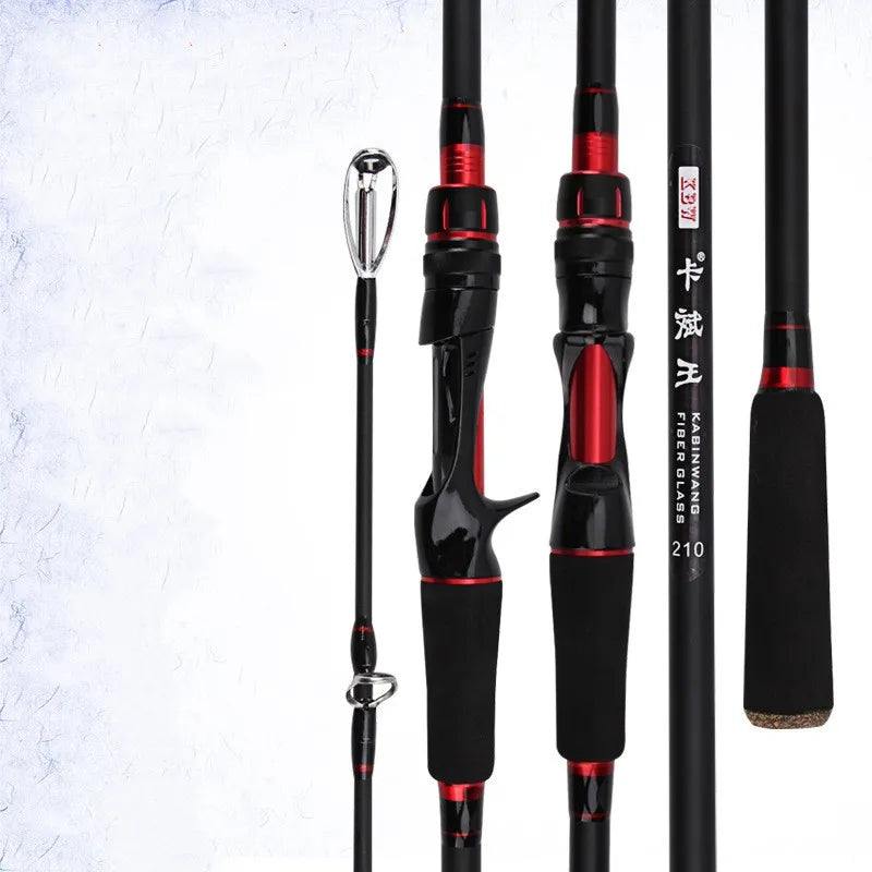 Portable Carbon Fiberglass Sea Carp Fishing Rod Super Light with EVA Handle for Stream Fishing