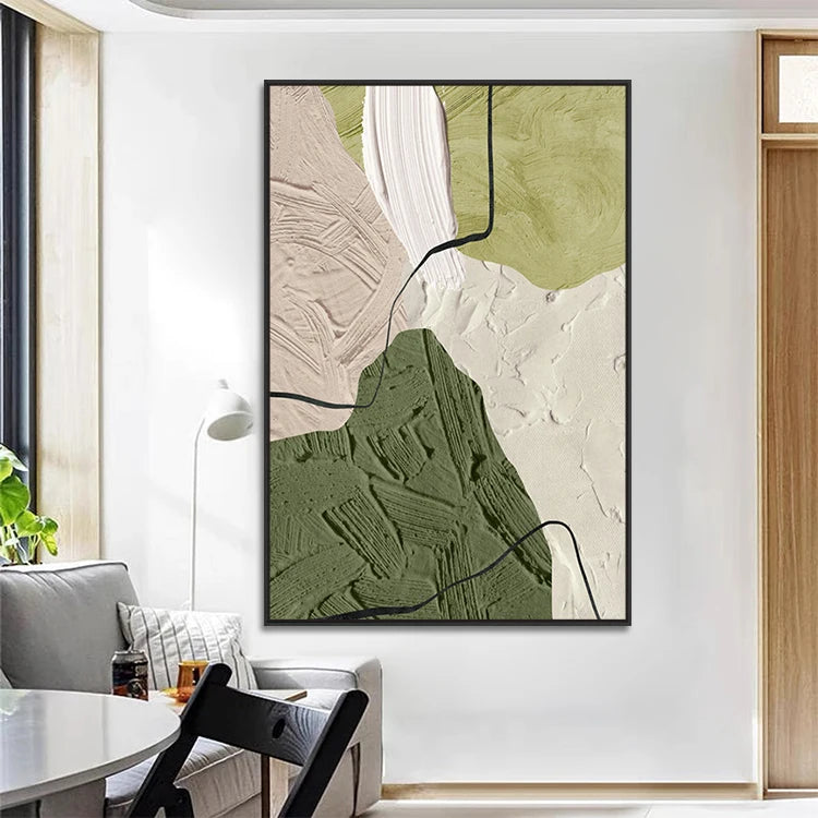 Contemporary Modern Wall Art Abstract Painting Big Size Hand-Painted Color Artwork for Hotel & Home Decor Supports Canvas Base