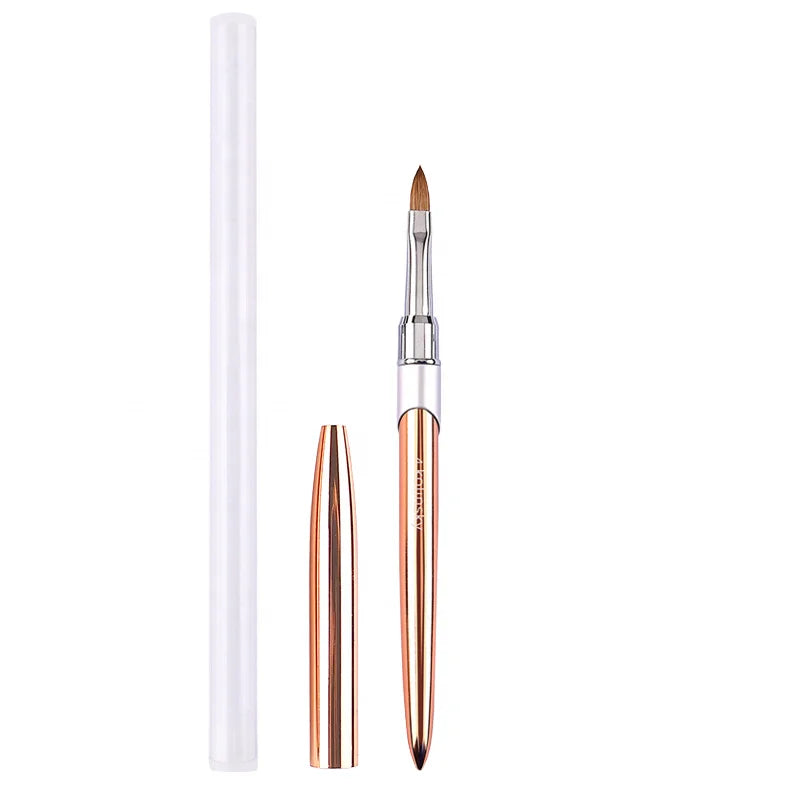 Kolinsky Hair Acrylic Nail Brush Nail Art Brushes with Metal Handle Acrylic Nail Tools for Beginner Manicure Beauty Tools