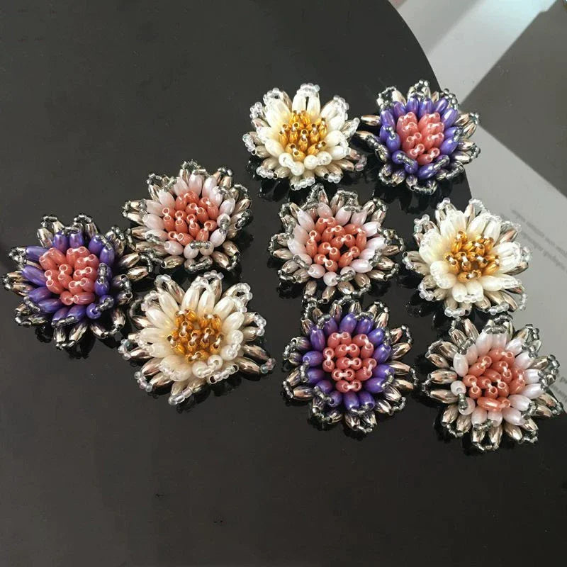 Wholesale Crystal Applique Rhinestone Flower Applique for Wedding Gown Trimming Bridal Sash Rhinestone Patch WZY223