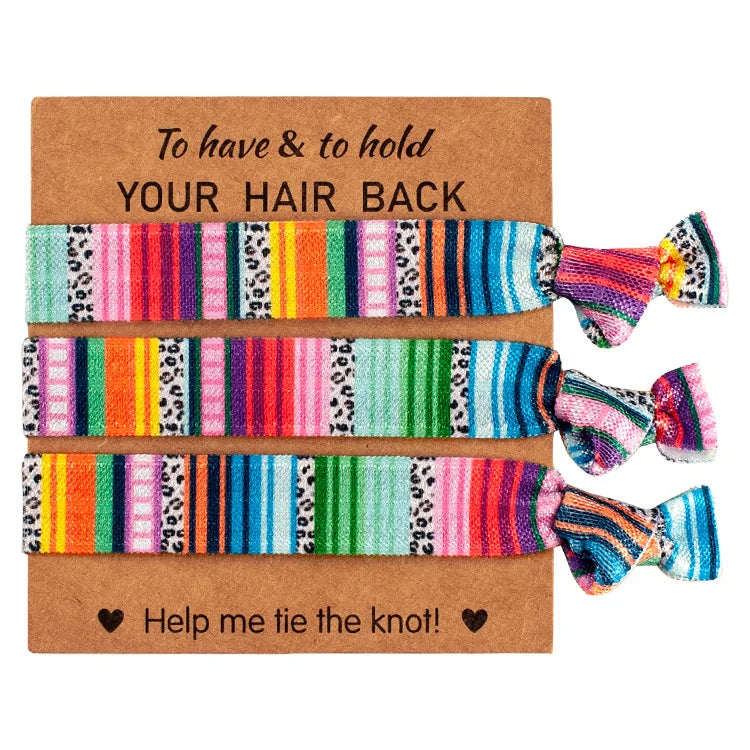 Mexican Ribbon Hair Ties No Crease Ribbon Elastics Ponytail Holders Hair Bands Girls Ladies Mexican Festival Hair Accessories