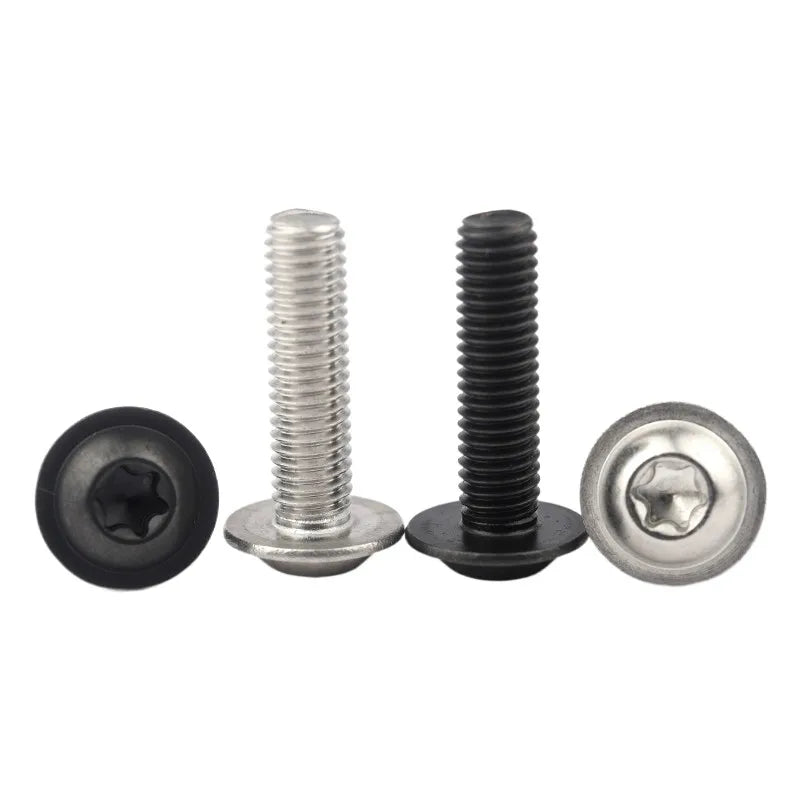 M2 M2.5 M3 M4 M5 M6 M8 Stainless Steel /Black Steel Flange Button Washer Head Torx Machine Screw