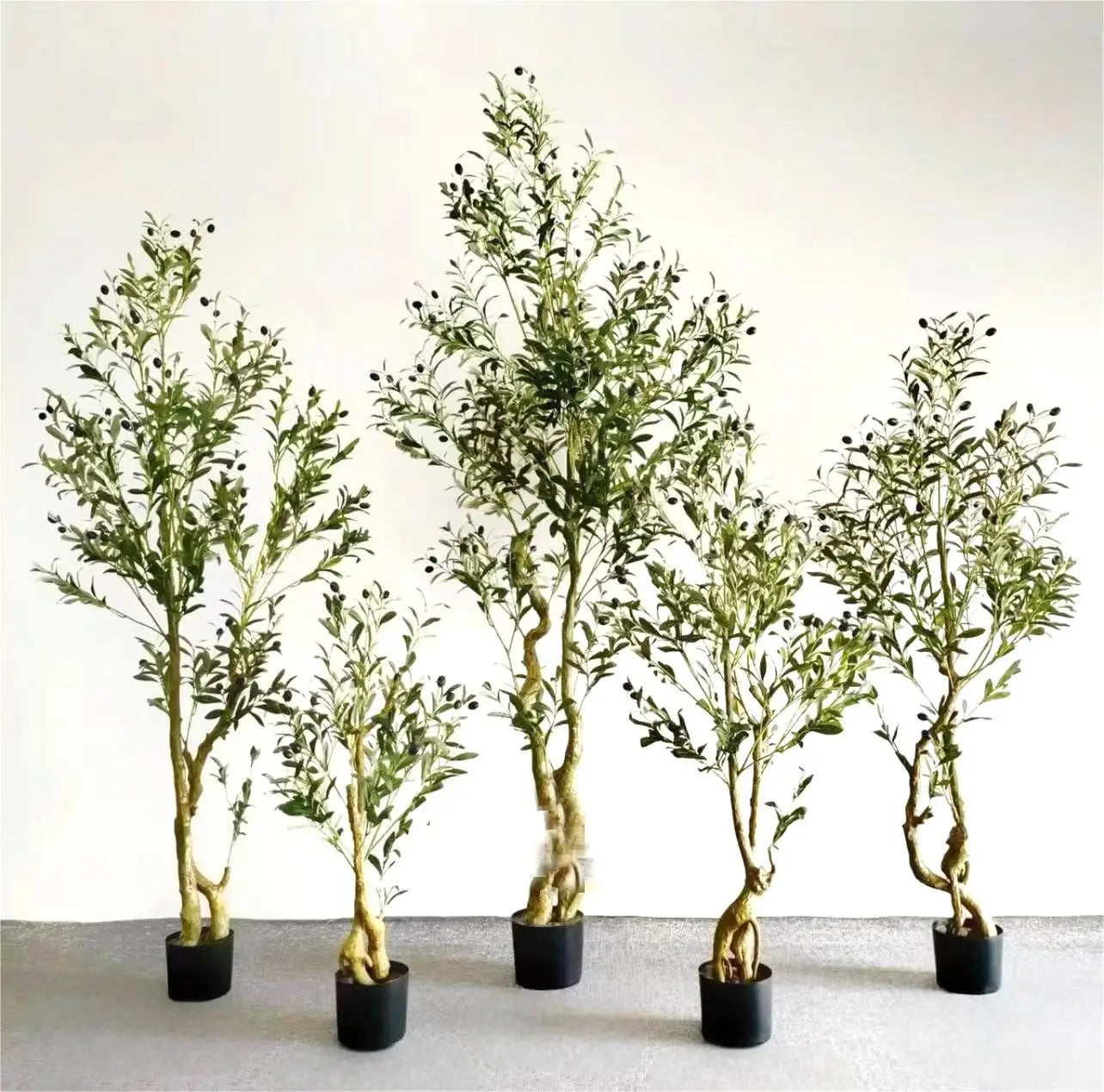 90cm to 240cm Eco-Friendly Artificial Olive Tree Plastic Potted Indoor Decoration Featuring Silk Fabric PE Materials for Hotels