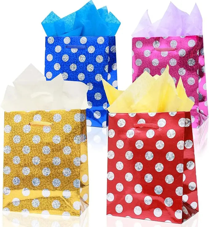 Wholesale Custom Logo Personal Paper Gift Bags Fashion Shopping Tote Bag Kraft Paper Bag with Handle Hot Stamping Packing Items