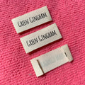 Silk Screen Printing Neck Cotton Tagbeige Color Clothing Cotton Label for Collar