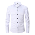 Men's Office Formal Business Shirts Wholesale Casual Long Sleeve Breathable Plain Design Turn-Down Collar Standard Fit Spring