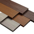 High Quality 138x23mm Hole Co-extruded 3D Embossed Smooth Modern WPC Decking Mixed-colour Waterproof Outdoor Flooring Garden