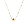 New 8mm Stainless Steel Gold Bead Necklace Lady Simple Temperament Clavicle Chain