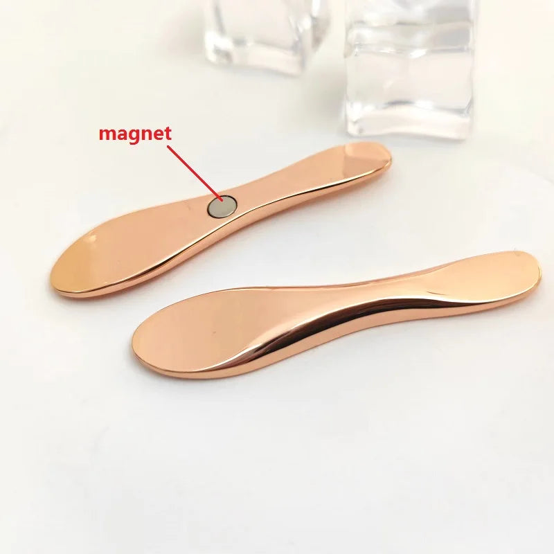 2024 Hot Selling Eye Cream Metal Massage Sticks Anti Wrinkle Eye Fatigue Relief Zinc Alloy Face Cosmetic Spatula