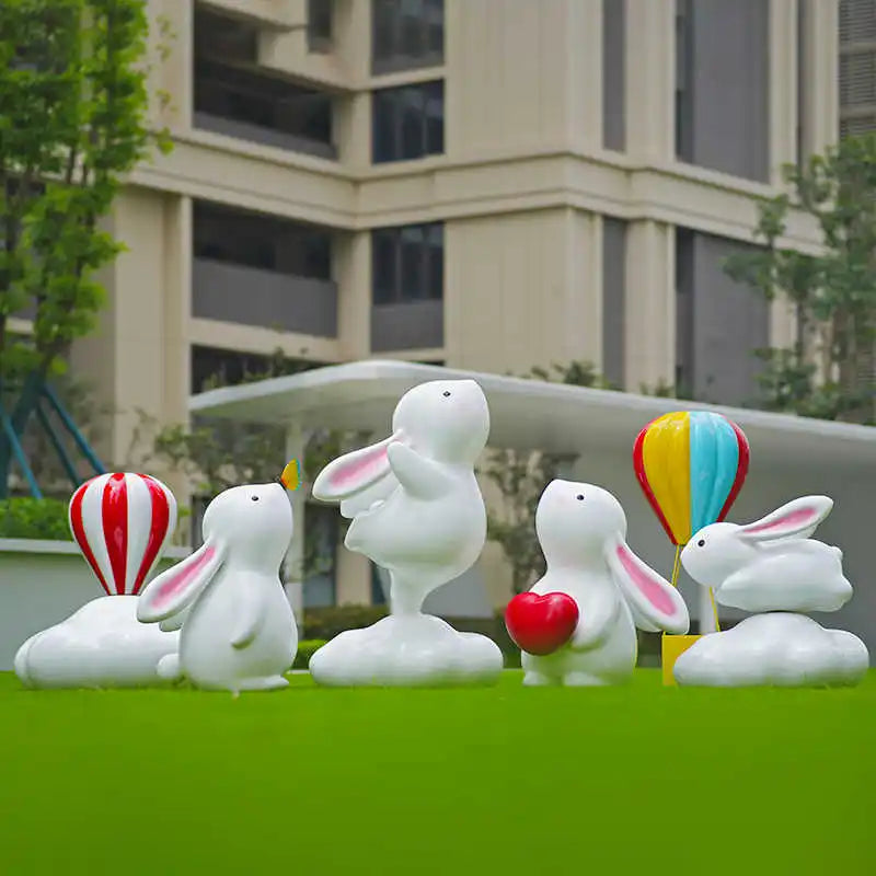 Commercial Easter Decorations Rabbits Bunny Statue/life Size Easter Bunny/Easter Yard Signs Decorations Outdoor Bunny