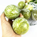 Bulk Wholesale Natural Polished Gemstone Healing Crystal Crafts Green Xiu YanJade Sphere Crystal Ball for Home Decor